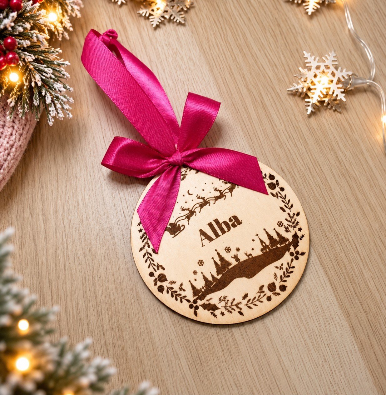 Adorno navideño -"Paisaje navideño" - Imagen 2
