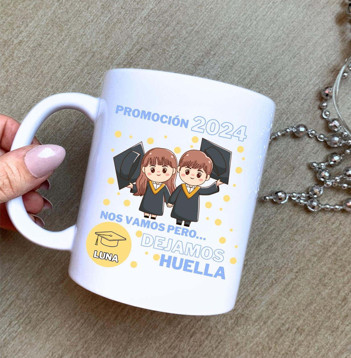 Taza -"Graduación huella"