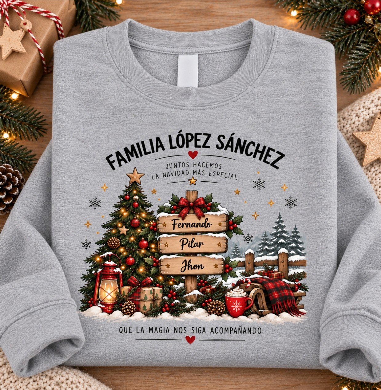 Sudadera -"Navidad en familia" - Imagen 3